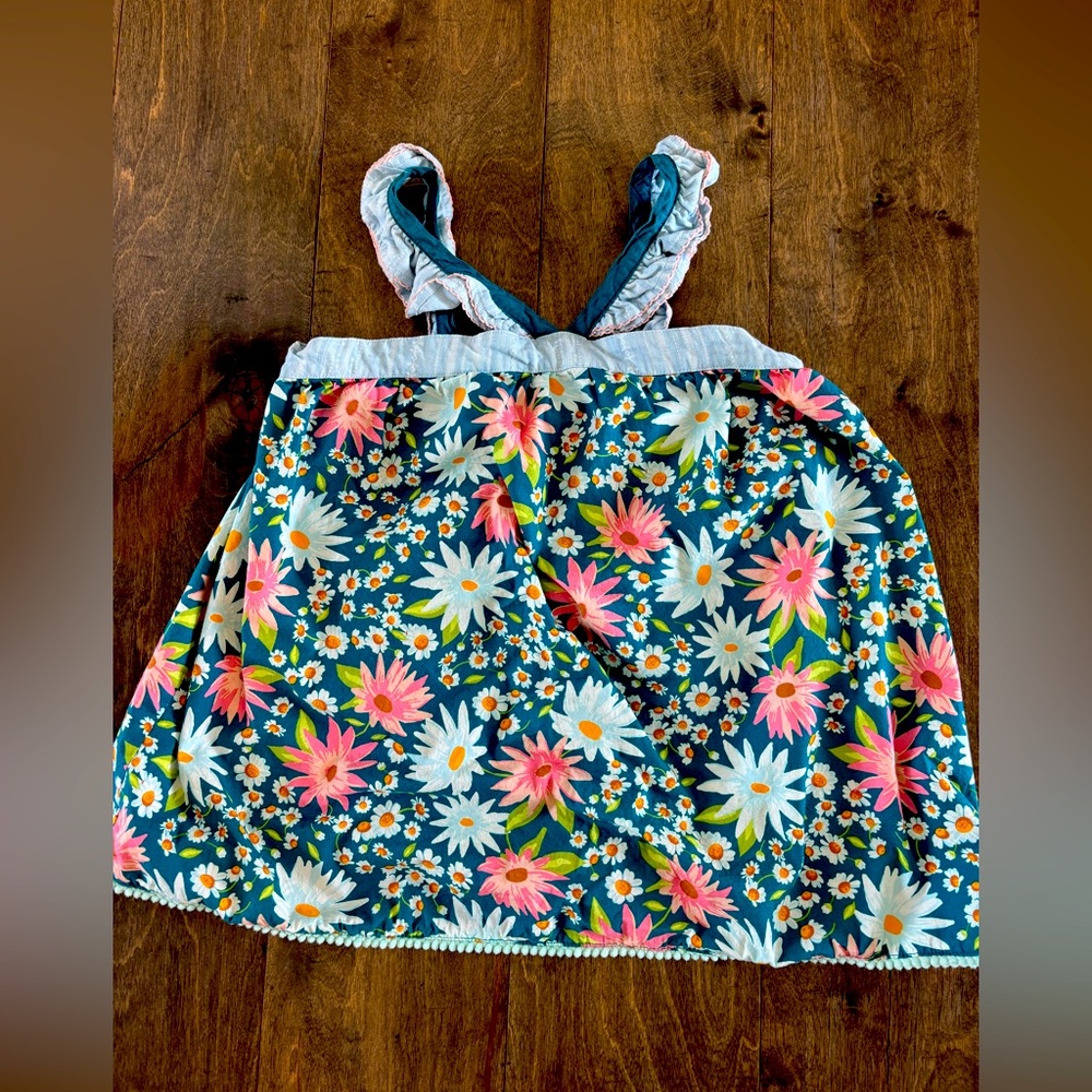 Floral Sleeveless top with Crossed Straps